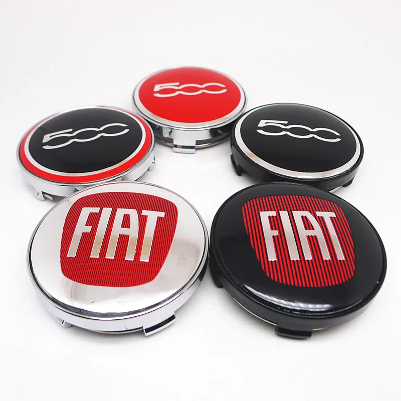 

4pcs 60mm For FIAT 500 Wheel Center Hub caps Car Styling Rims Hub Cover 56mm Badge Emblem Stickers