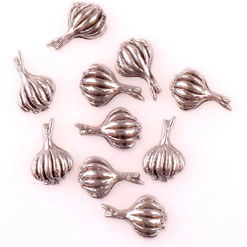 20 шт./лот Металл овощи чеснок плавающий медальон шармы ручной работы память