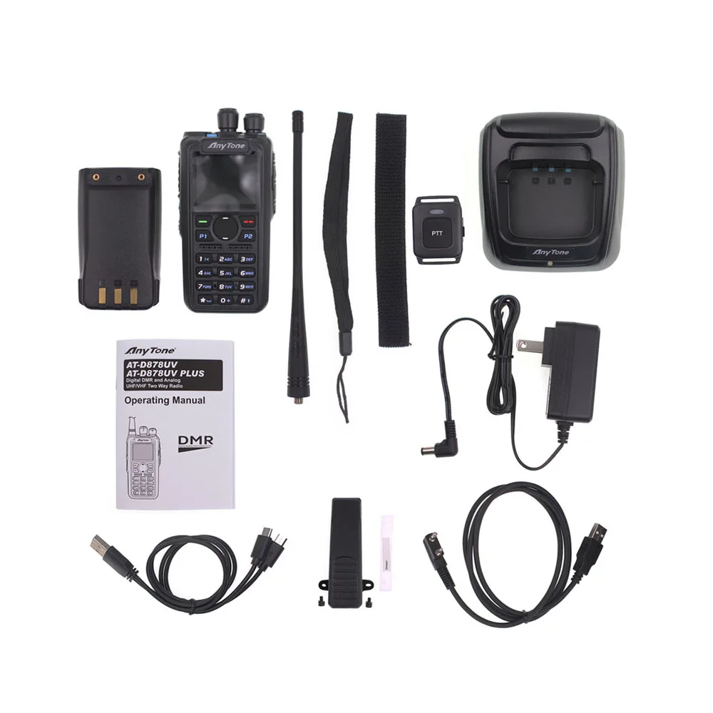 Рация Anytone с кабелем радио VHF 136 174 МГц UHF 400 470 GPS APRS Bluetooth|Рации| |