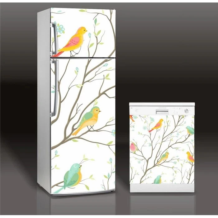 

3d посудомоечная машина холодильник Стикеры самоклеющиеся продлить Домашний декор печати стены искусства ПВХ Водонепроницаемый обои милые...