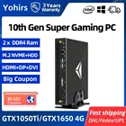 Настольный игровой мини-ПК Intel Core i9 10900F i5 10400F i3 10100F GTX1050Ti DDR4 64 Гб NVme Windows10 Pro 3D HTPC 4K дисплей компьютер