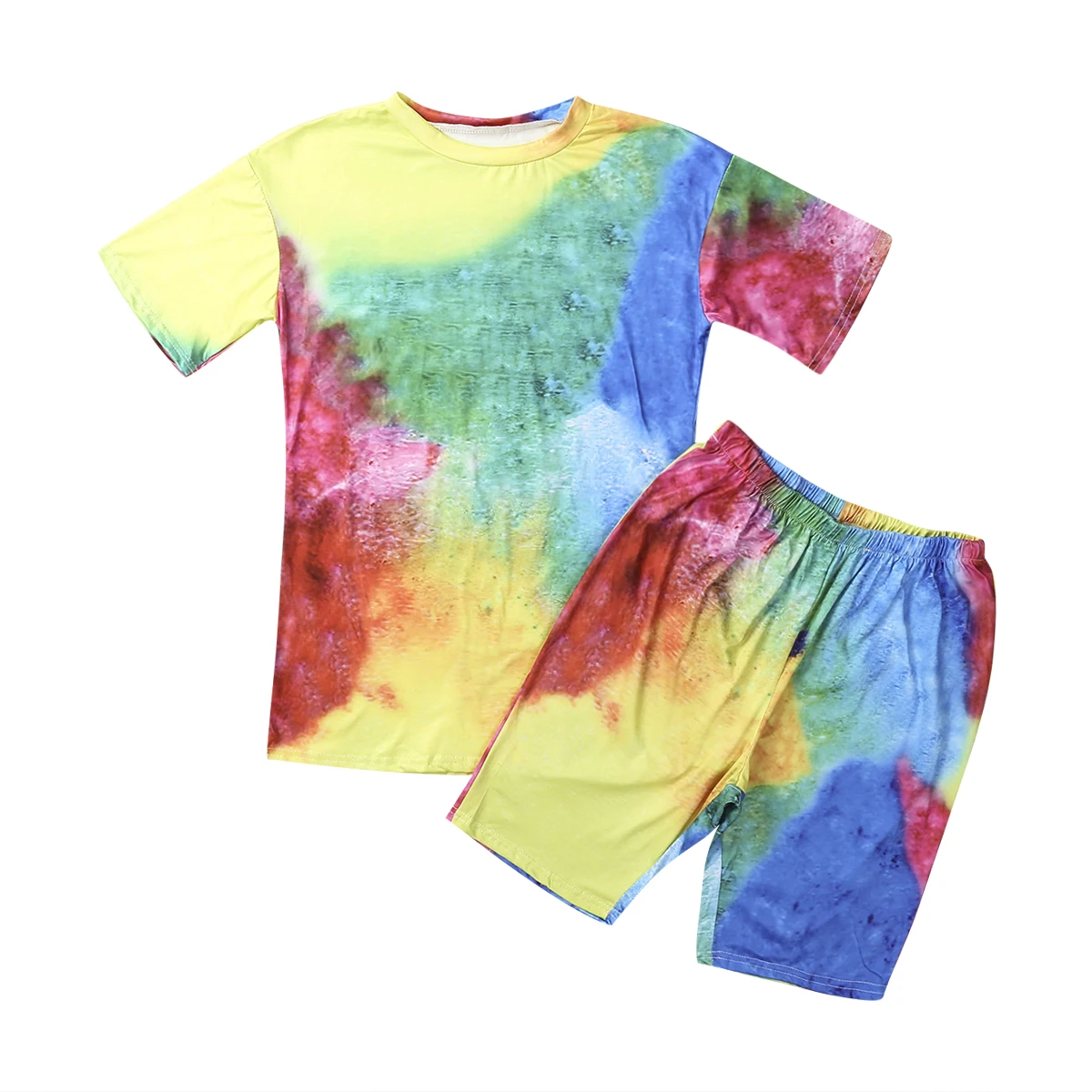 Новое поступление женский укороченный топ на завязках и короткий комплект