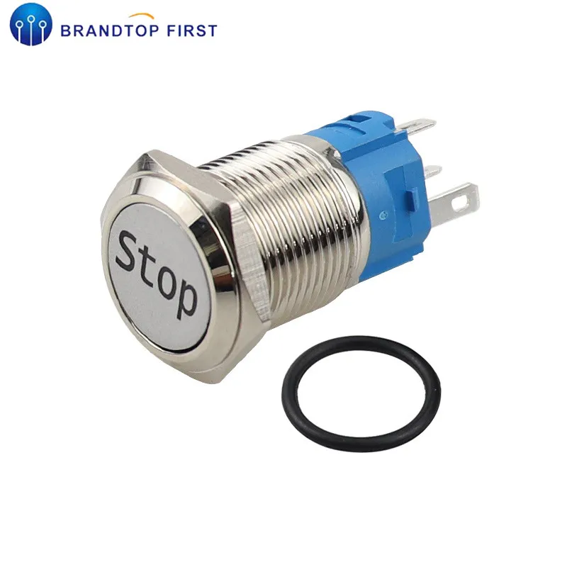 Металлический кнопочный переключатель 16 мм для приборной панели с символом под