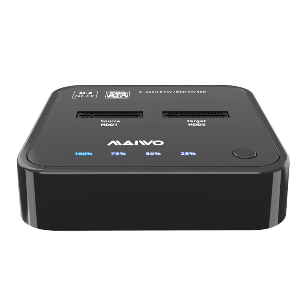 USB 3.1 Type C to M.2 NGFF Dual Bay External Hard Drive Docking Station HD Enclosure Super Speed for Windows