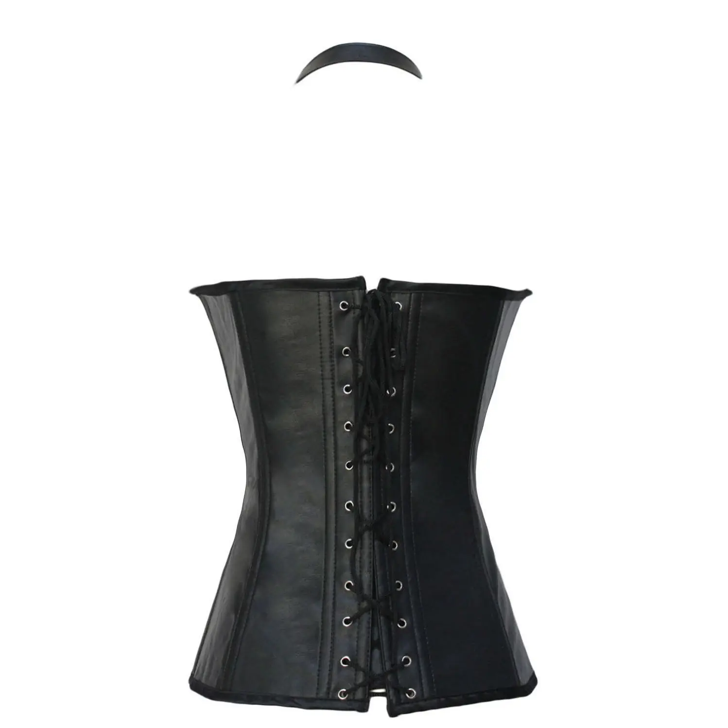 Кожаный корсет Женский черный модный сексуальное Клубное Утягивающее | Женская