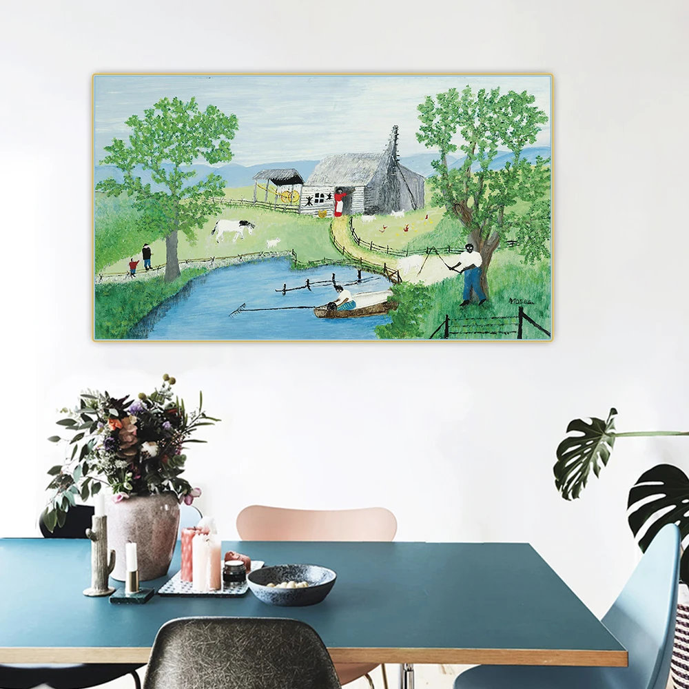 Citon, бабушка, бабушка, моисес, Анна, Мэри, Робертсон, «Старая кабина Дарки», 》 картина маслом на холсте, картина, постер, Настенный декор, украшение для дома