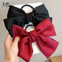 1pcs ponytail holder big bow scrunchies hair ring solid color hair ties rope women hair accessories hair bows girls hairbands