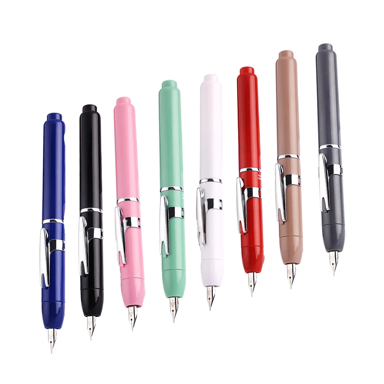 

Lanbitou 3088 Press-type Fountain Pen EF F Nib Transparent writing Pens Converter Filler Stationery Office school writing gift
