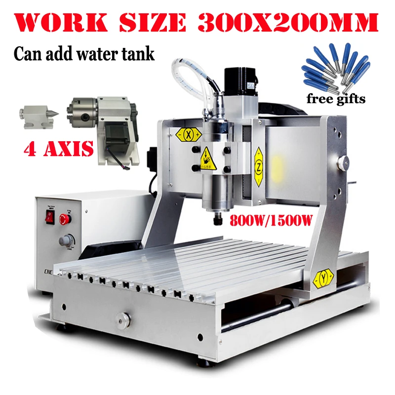 

LY CNC Router 3020 800W 1500W 3 4 Axis DIY PCB Carving Milling Engraving Machine ER11 Wood Router Metal Engraver With Mach3