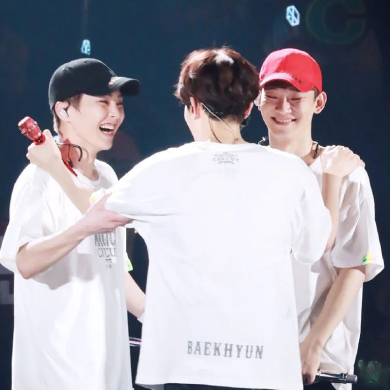 Mainlead EXO CBX волшебный цирк концерт Xiumin Baekhyun Chen футболки повседневные свободные