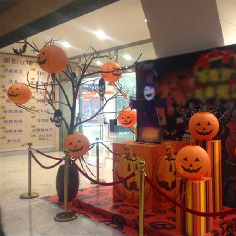 Бумажный Хеллоуин тыква подвесной фонарь DIY вечерние украшения Статуя страшно