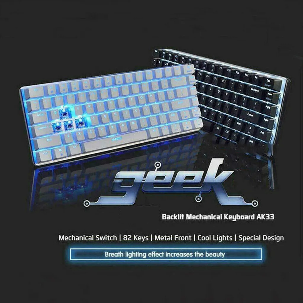With Backlight Usb Rgb Backlit Ultra-compact Mini Keyboard 82 Keycaps Mechanical Wired Gaming Anti-ghosting | Компьютеры и офис