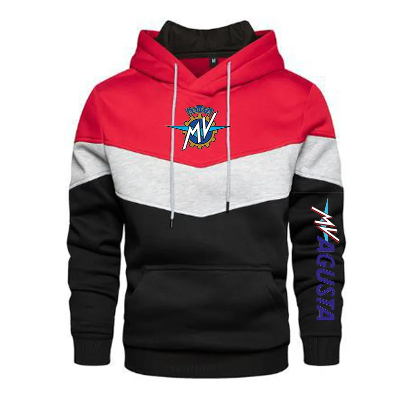 

Новинка весна-осень 2021, мужской цветной пуловер с логотипом MV AGUSTA, худи с длинным рукавом, Модная хлопковая толстовка, 5 цветов