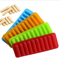 10 holes silicone ice cube moulds long thumb chocolate bar mold biscuit loaf candy tray ice strip popsicle cake diy baking tools