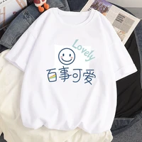 100 cotton summer streetwear tshirt harajuku anime kawaii print tee shirt hip hop ulzzang women white t shirts tops y2k