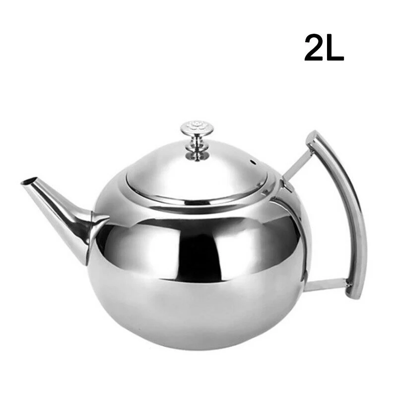 1L/1.5L/2L серебро Цвет Нержавеющая сталь чайник Кофе горшок для воды с фильтром