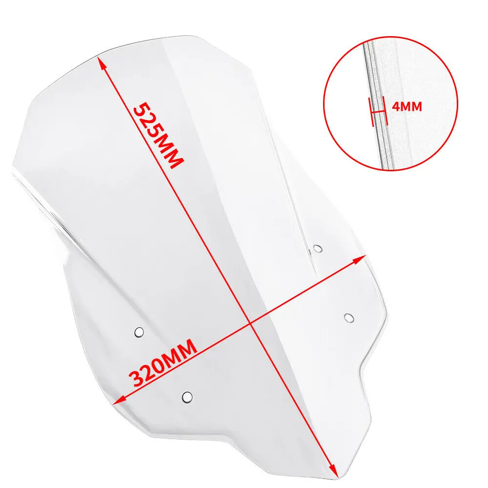 Motorcycle Windshield Touring Windscreen Wind Deflector with Bracket for Honda CB500X CB 500X 2016 2017 2018 2019 Smoke Clear |