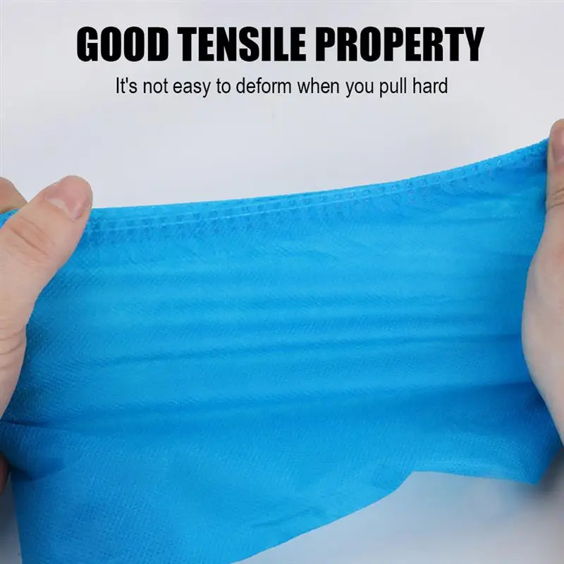 

100pcs Shoe Covers Non Woven Fabric Disposable Dustproof Elastic Anti Slip Thicken Shoe Protectors for Home Office