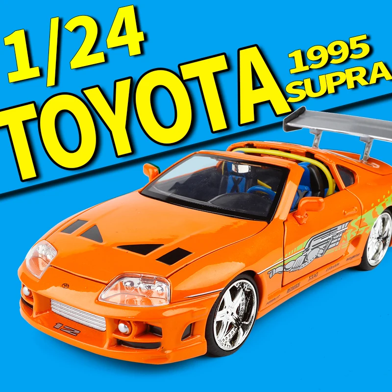 

1:24 Scale TOYOTA Supra 1995 Toy Alloy Car Model Diecasts & Toy Vehicles Miniature For Children Gifts Toys