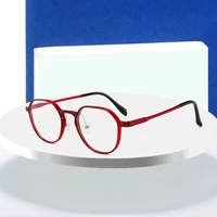 hotochki new unisex plastic steel polygonal eyeglasses frames flat glasses lightweight frame women men