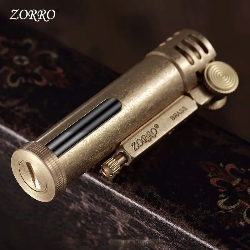 Оригинальная латунная керосиновая Зажигалка ZORRO ветрозащитная Ретро Прозрачная