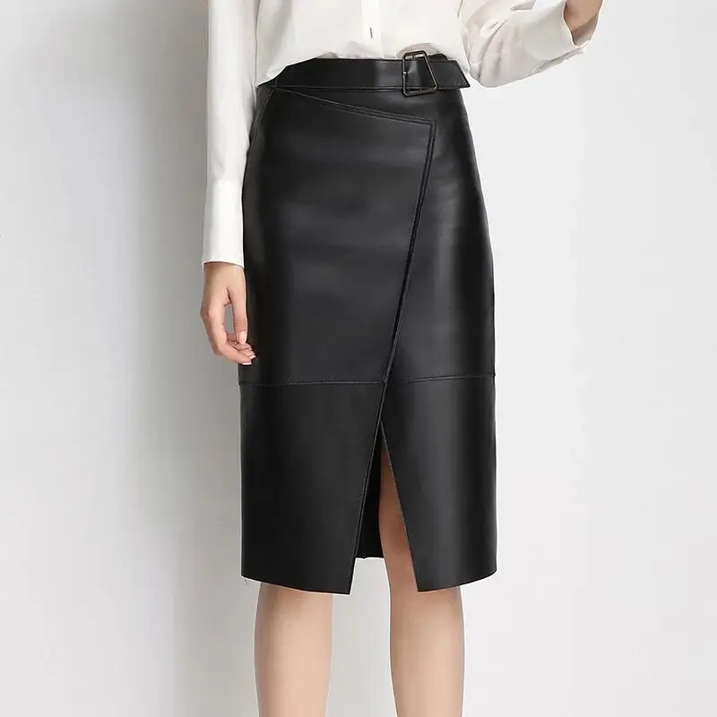 

Юбки Женские s черная кожаная юбка миди Женская юбка-карандаш модная женская одежда в 2019 году зимние женские юбки