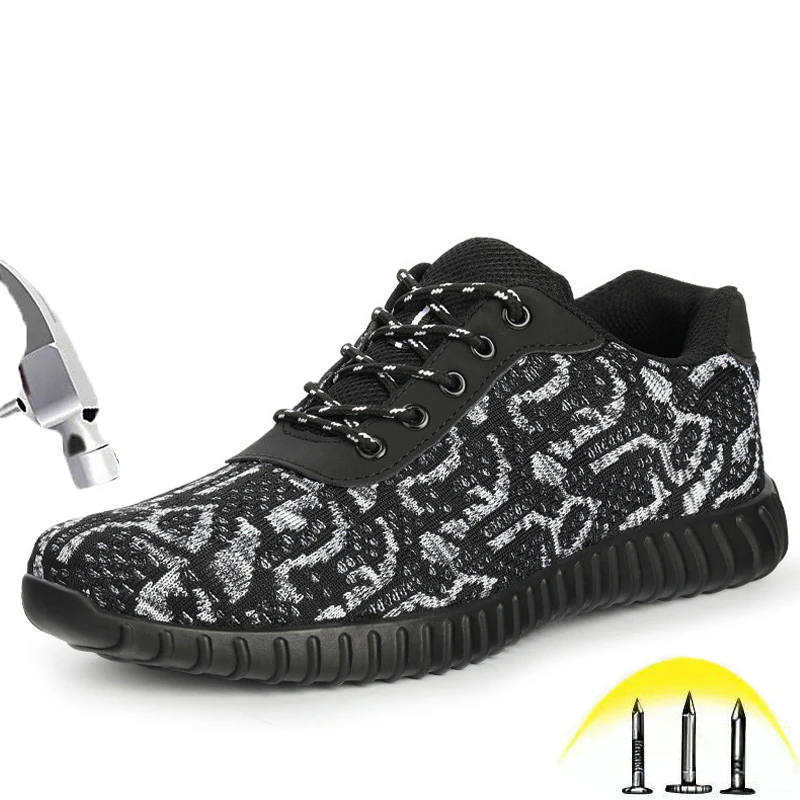 Защитная обувь Мужская противоскользящая прокалывающаяся стальная носочная