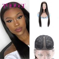 toocci straight synthetic lace front wig pre plucked high quality high density heat resistant synthetic lace wigs for women