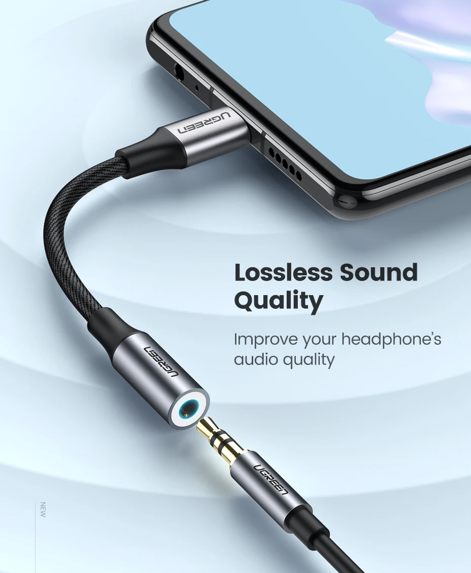 Ugreen type c-3,5 мм разъем для наушников 3,5 AUX USB C кабель для huawei P30 pro Xiaomi Mi 9 se Oneplus 7T 7 pro аудио USB C адаптер