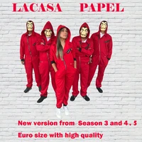 Halloween Costume Cosplay Salvador Dali Jumpsuit The House Paper Season Costume With Mask Euro Size