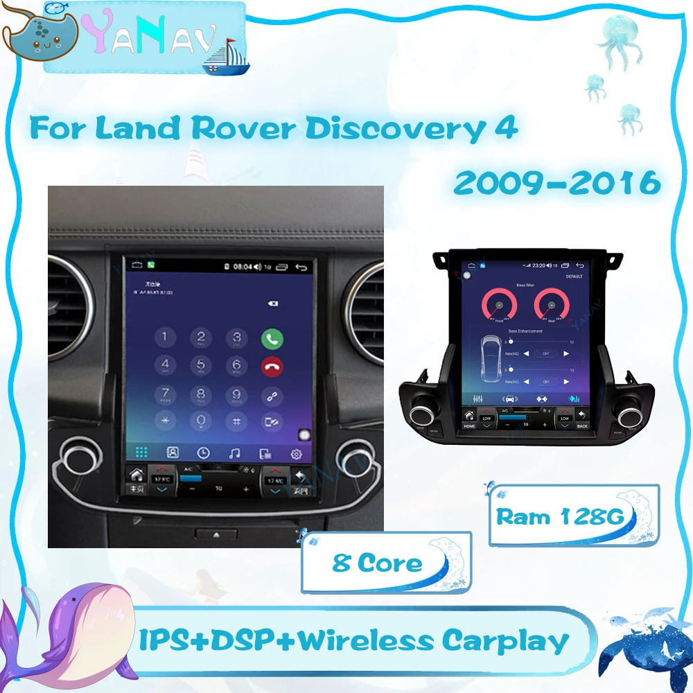 

Автомагнитола на Android с GPS-навигацией для Land Rover Discovery 4 2009-2016, стереоприемник, видео, мультимедийный плеер с вертикальным экраном