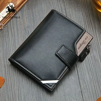 no onepaul vintage mens short wallet men genuine leather multi card bit retro card holder clutch wallets purses first layer re