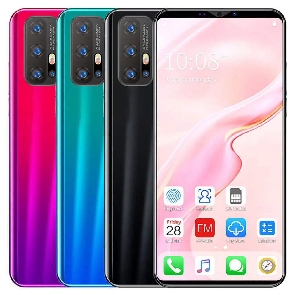 

Z6 Pro 512M+4G Smartphone 5.8 Inch Screen Smartphone Android Smartphone 3D Glass Plated Back Cover Blue/red/black