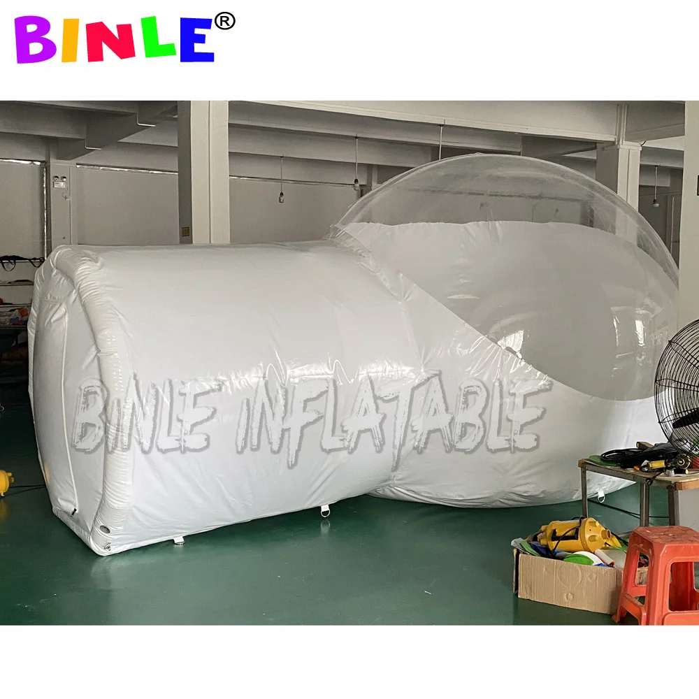 Günstig 5x 2,5 Meter Transparent Aufblasbare Blase Zelt, Pvc Klare Luft Dome Haus, Iglu Camping Rasen Zelt Mit 1 Zimmer 1 Tunnel Für Verkauf