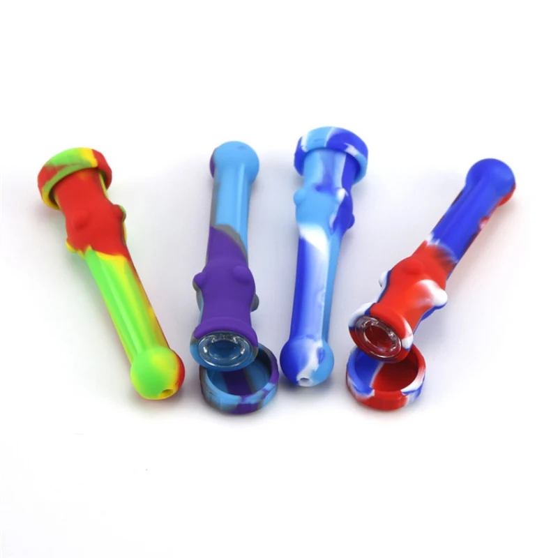 Креативные силиконовые курительные трубки с принтом для путешествий табачные