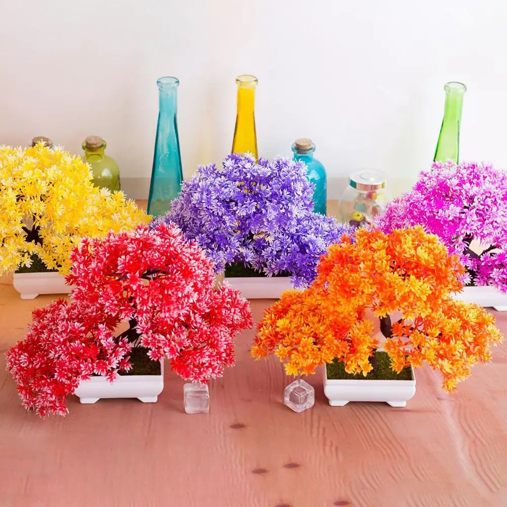 Модные искусственные карликовые деревья с горшок елки завод комнатные растения