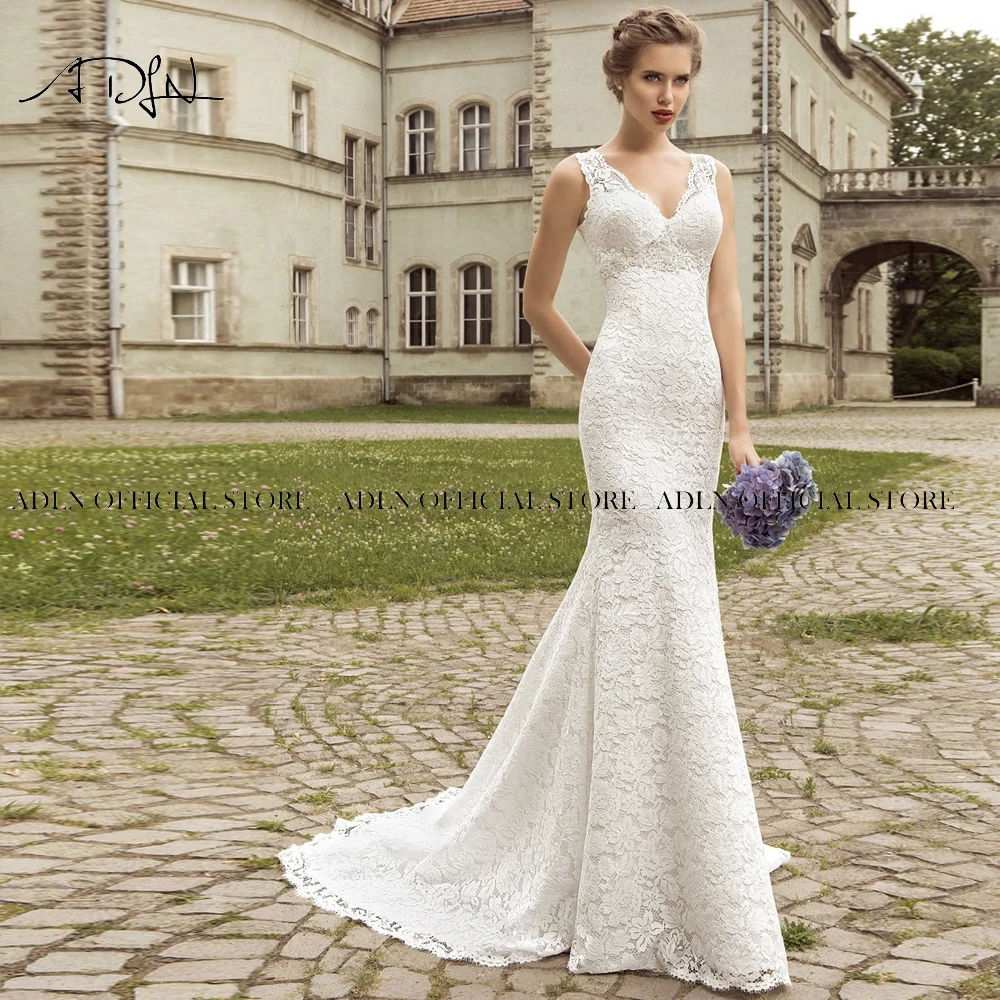 Женское свадебное платье-Русалка ADLN очаровательное платье без рукавов с