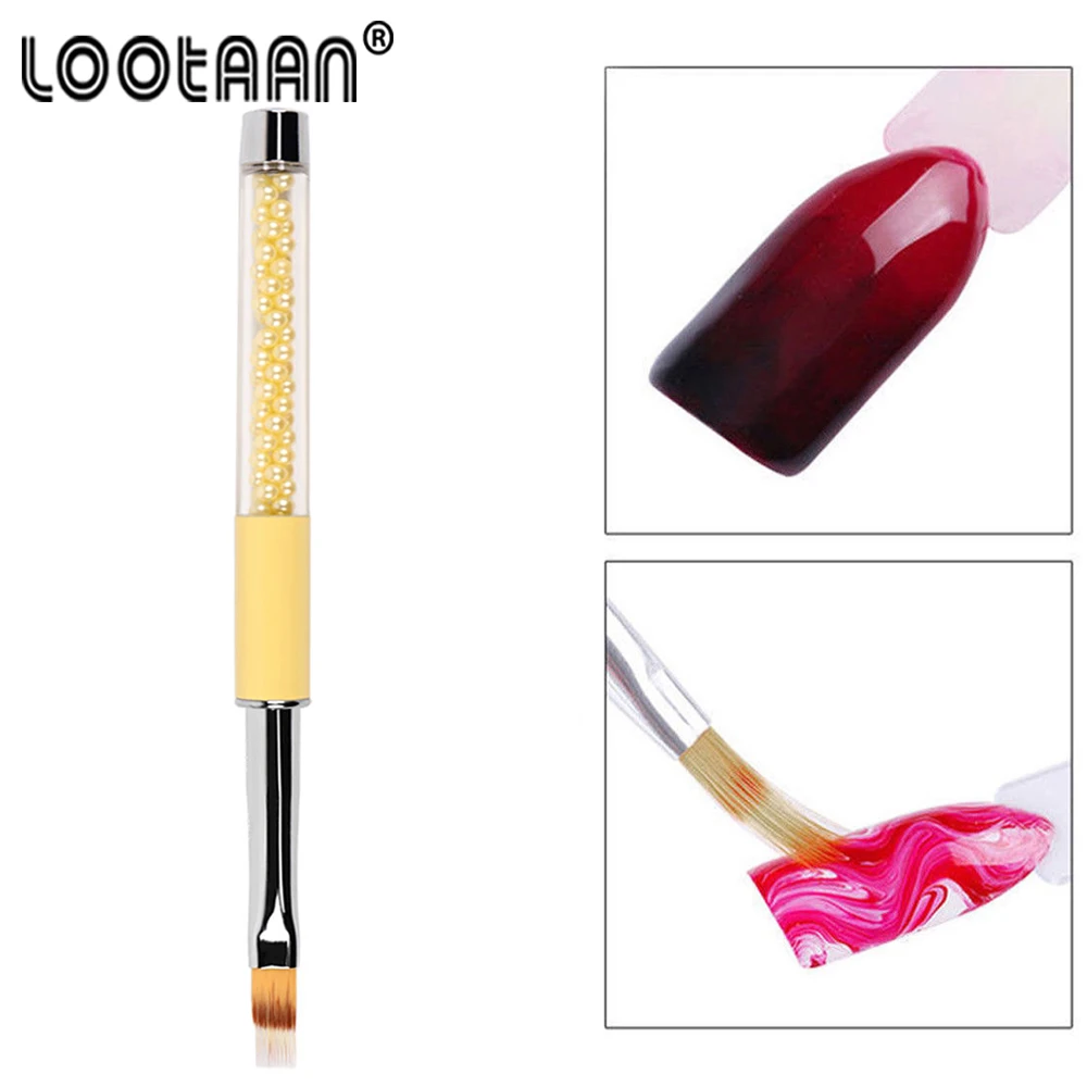 1 шт. УФ-Гелевая Кисть для ногтей ручка с бахромой нейлоновая кисть волос Омбре
