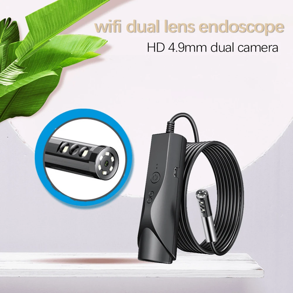 

WiFi Connection 4.9mm Dual Lens Endoscopic Auto Repairs Industrial Engine Car Inspection Electronic Camera IP67 Grade