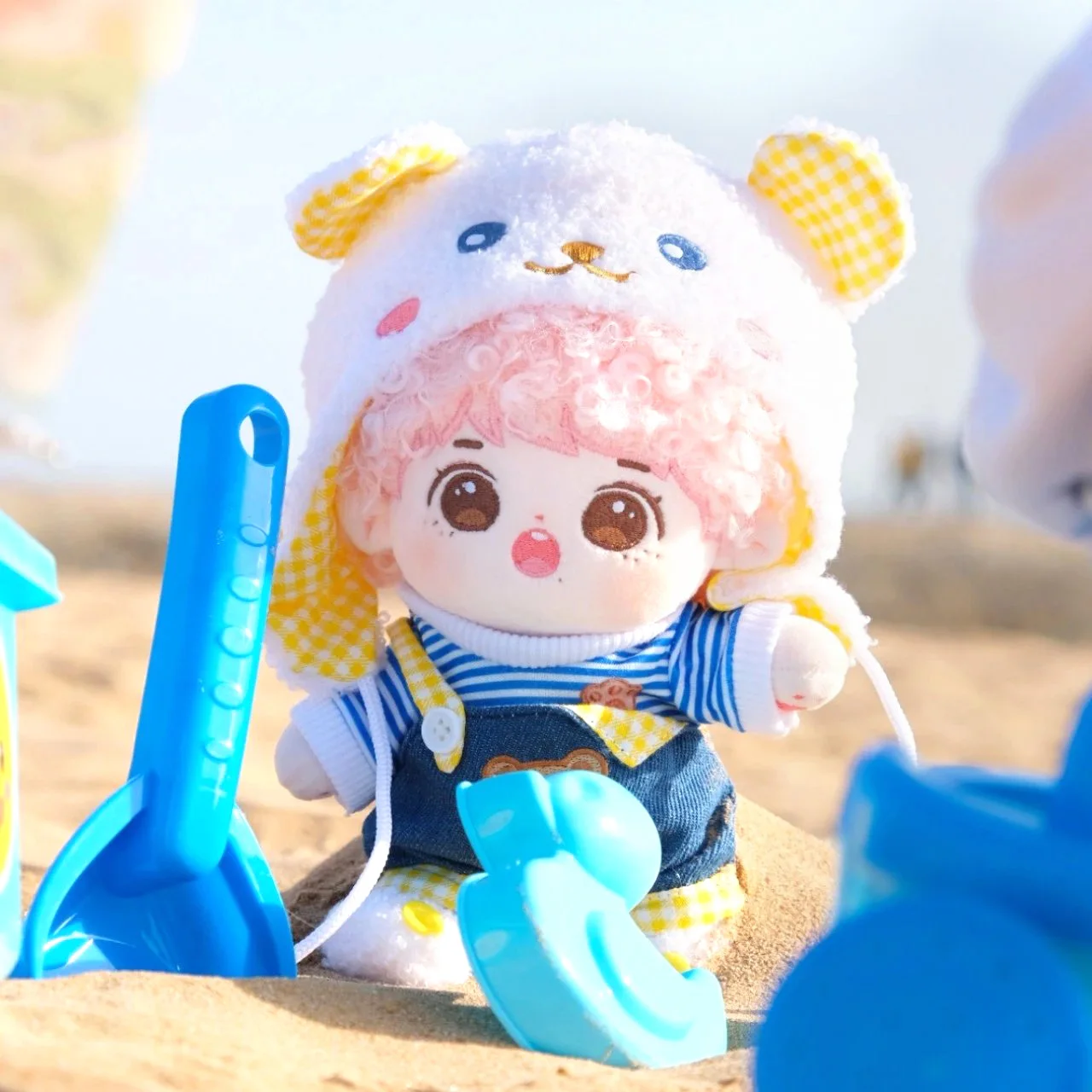 Плюшевая кукла 10/15/20 см костюм медведя шляпа футболка комбинезон обувь