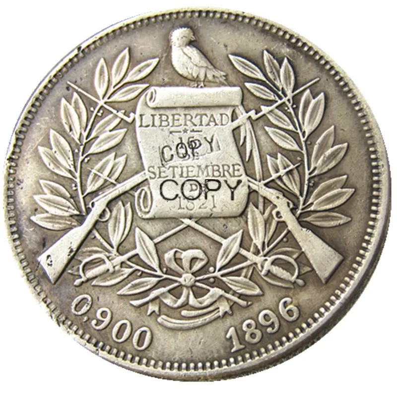 GUATEMALA 1894 1895 1896 1897 1 песо Посеребренная копия монет | Дом и сад