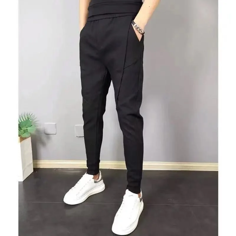 

Summer Capris men's Korean loose youth fashion brand leisure Harem pants social small legged pants thin streetwear joggers