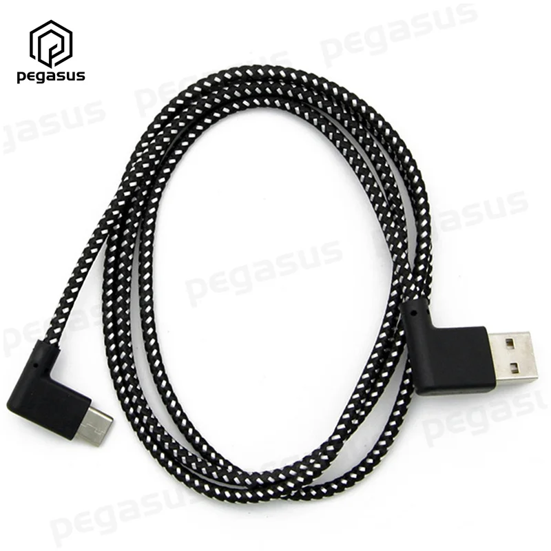 90° Angle Type-A to USB3.1 Type-C Male USB Data Sync &amp Charge Cable Connector 0.2m/1m/2m | Электроника