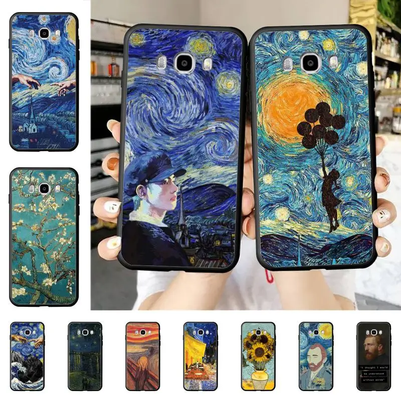 

Yinuoda Van Gogh oil painting Phone Case for Samsung J 2 3 4 5 6 7 8 prime plus 2018 2017 2016 core