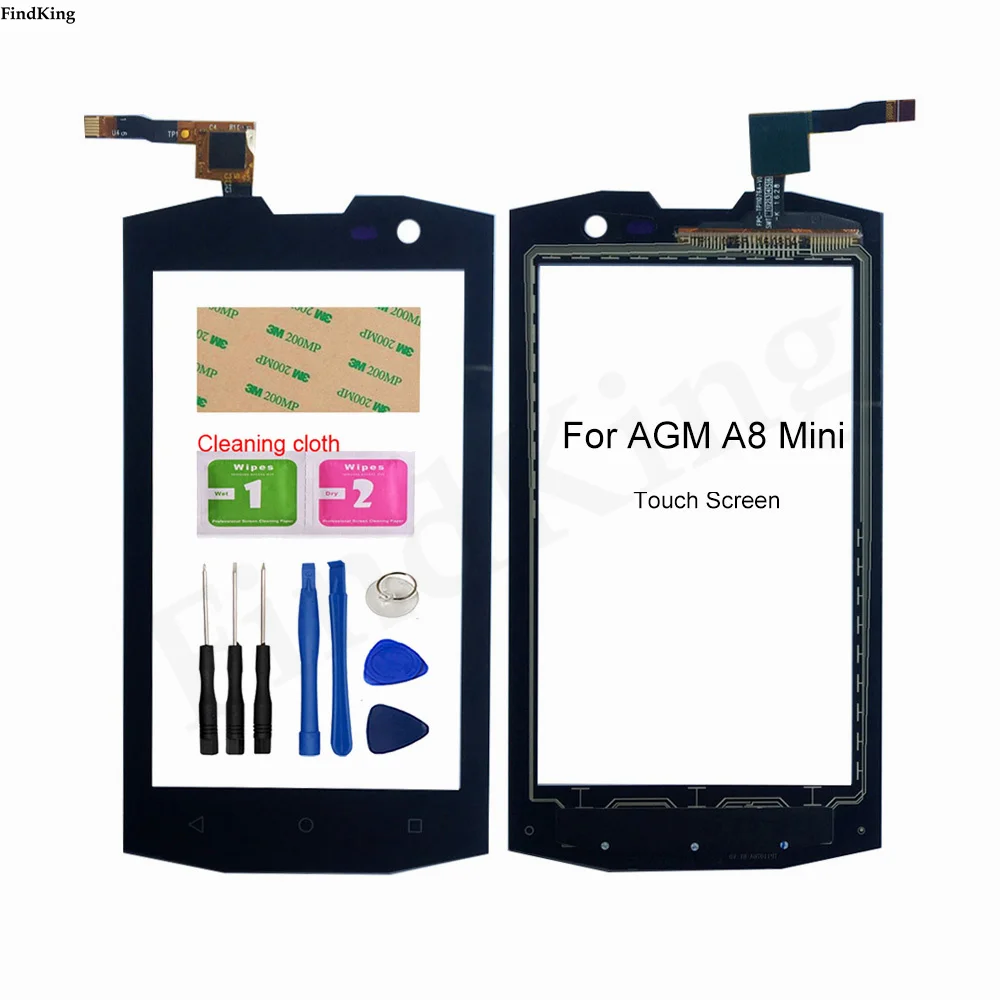 

Панель сенсорного экрана 4,0 дюйма для телефона AGM A8 Mini, панель дигитайзера, переднее стекло, сенсорный экран, сенсор, Запасная часть