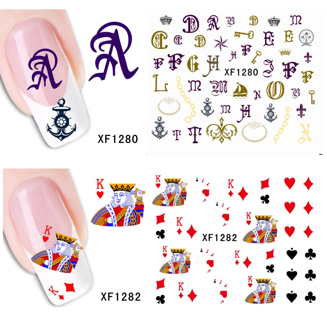 5 листов/партия Водные Наклейки для ногтей | Красота и здоровье