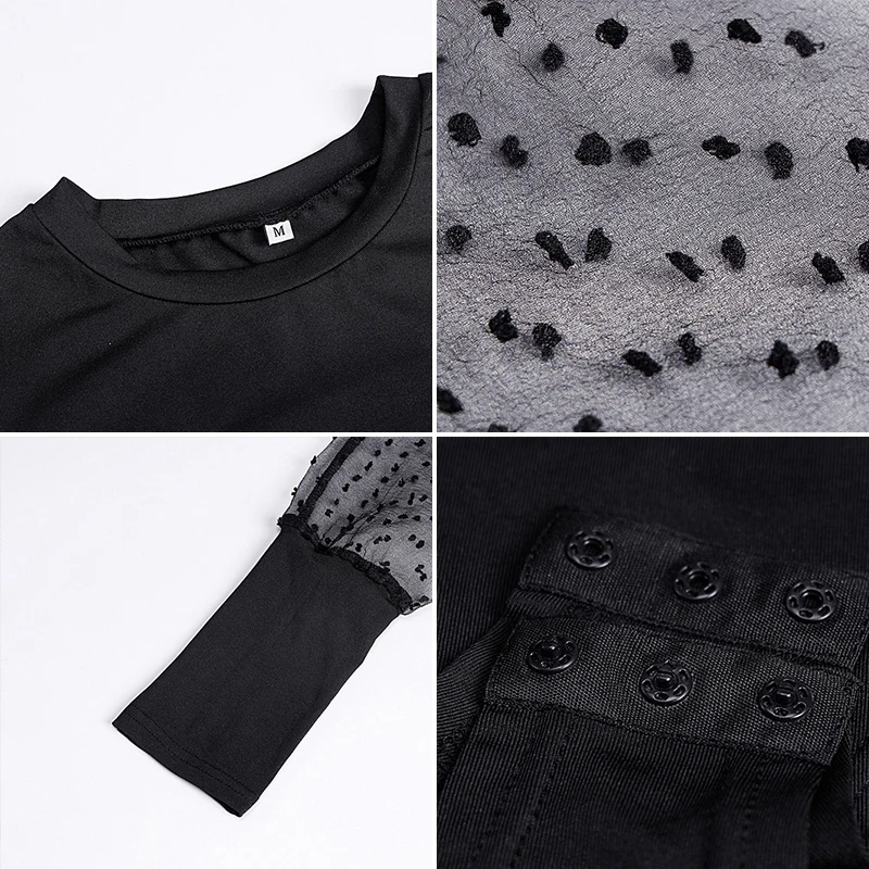 

Gtpdpllt Mesh transparent Long Sleeve lace Bodysuit Women Skinny Aututmn Rompers Womens Jumpsuit Christmas overalls body femme