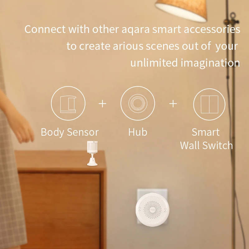 Смарт хаб Xiaomi Aqara M1S Gateway беспроводной Wi Fi RGB светильник ZigBee ночник для MiHome Apple Homekit