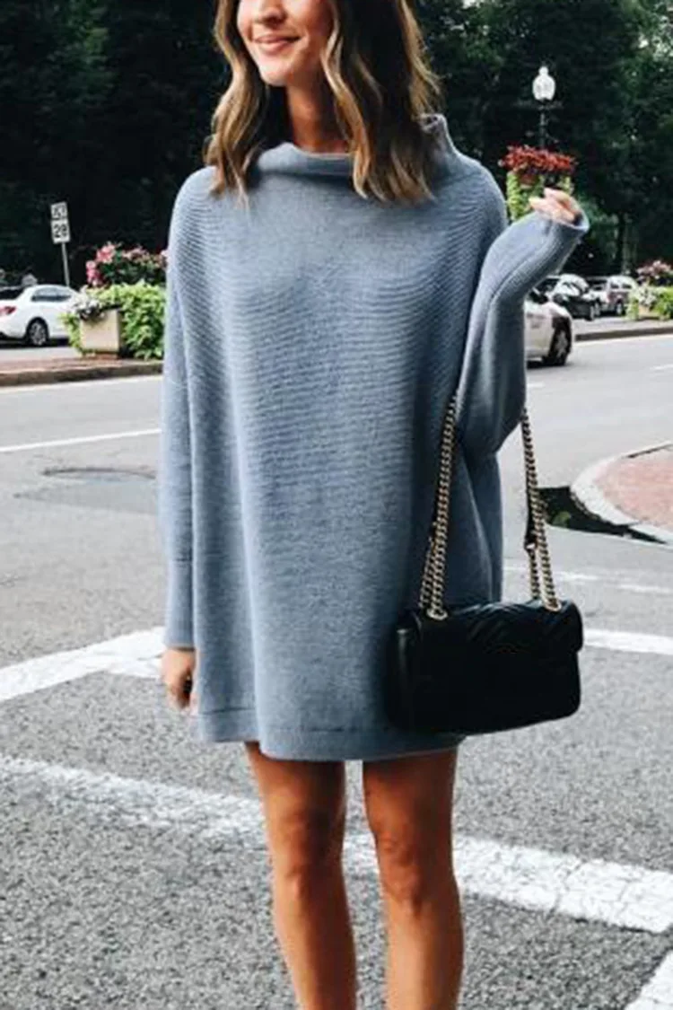 Женское платье-свитер Длинные пуловеры зимняя одежда женское платье с высоким
