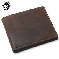 vintage cowhide mens wallet with card page genuine crazy horse leather man purse male creditid multifunctional brown wallets